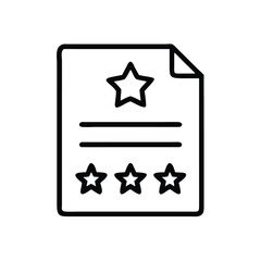 Fototapete - Star rating document icon vector illustration for feedback review and customer satisfaction report
