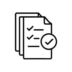Poster - Checklist complete task list document with check marks and circle vector icon illustration 96