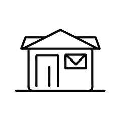 Poster - Find the nearest post office location mail delivery service and shipping address concept icon