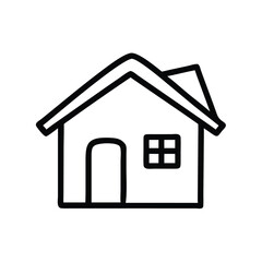 Poster - Simple house outline vector icon for real estate design and architecture projects and home decor needs