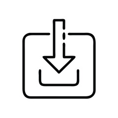 Fototapete - Download icon vector illustration simple outline design for user interface and web design needs