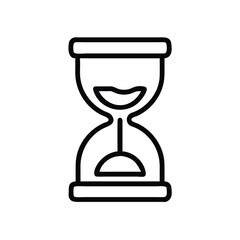 Poster - Hourglass sand timer vector icon illustration representing time management deadline symbol