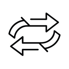 Poster - Exchange arrows icon vector illustration concept for transfer or convert direction design element