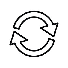 Poster - Circular arrow rotation symbol for refresh reload repeat cycle sync and exchange process icon