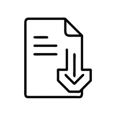 Fototapete - Download file document icon vector illustration for website and graphic design element use