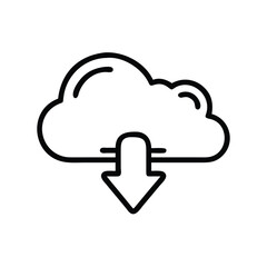 Fototapete - Download from cloud storage icon vector illustration for web design and mobile application use
