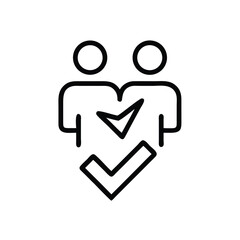 Poster - Teamwork collaboration agreement icon vector illustration for business and partnership success