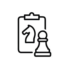 Poster - Chess strategy planning concept icon vector illustration for game and business strategy design