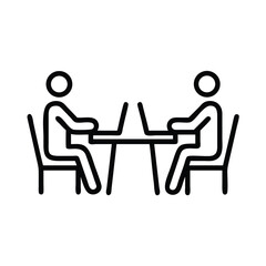 Poster - Illustration of people working together on laptops at a table for collaboration and teamwork