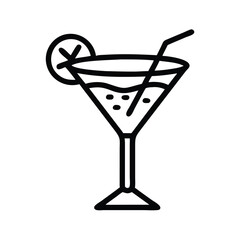 Poster - Martini cocktail drink illustration vector icon design alcohol beverage party celebration graphic art