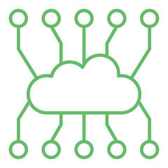 Wall Mural - Cloud computing Icon
