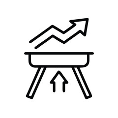 Poster - Growth chart table arrow up business graph diagram financial report increase success market progress 100