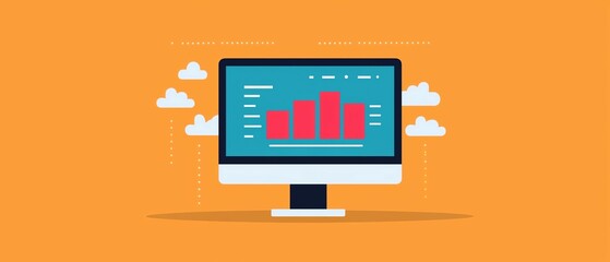 Digital tax tools, cloud accounting SaaS, flat design illustration