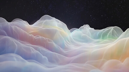 A colorful, swirling mass of light and dark blue waves. The colors are vibrant and the waves are constantly changing