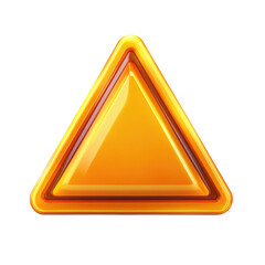 Poster - Golden Warning Symbol An Orange Alert Caution Sign Safety Notice with on transparent background