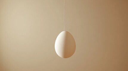 Aufkleber - Minimalist egg hanging on wall indoors during daytime