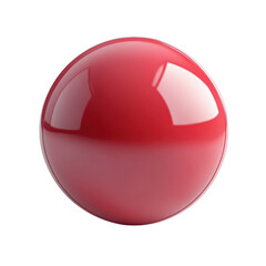 Poster - Glossy Red Sphere Smooth Spherical Shape Polished Surface Studio Lighting on transparent background