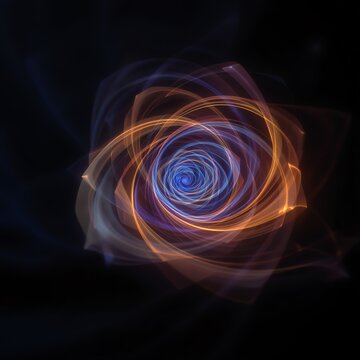 Abstract spiral glowing light design