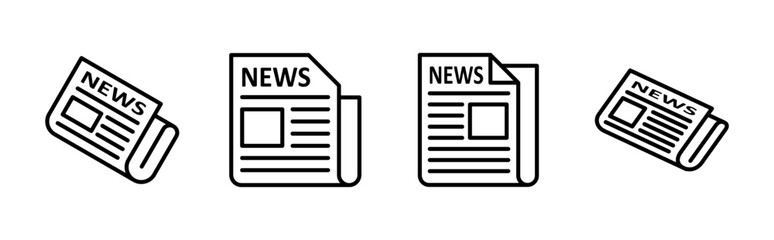 Aufkleber - Newspaper icon set. news paper vector sign