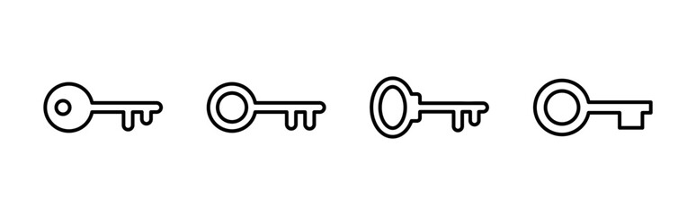 Fototapete - Key icon set. Key vector icon. Key symbol