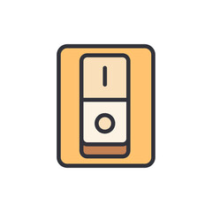 Poster - Illustrated Light Switch Icon Isolated For Electronic Device Management