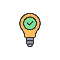 Poster - Illuminating Validated Idea Bulb Symbolic Of Positive Confirmation