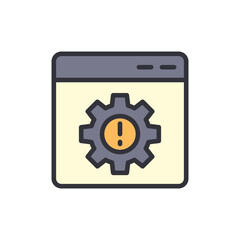 Poster - System Error Notification Displayed Within Application Window Frame