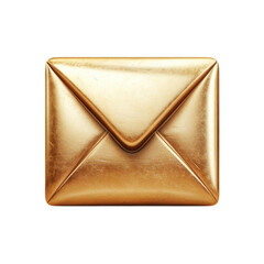 Poster - Golden mail invitation correspondence communication message in golden on transparent background