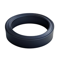Poster - Dark ring with intricate textured surface modern design digital art render on transparent background