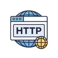 Poster - Blue Globe H T P Browser Window Icon isolated on a transparent background http website