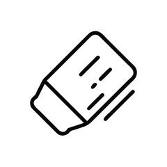 Poster - Illustration of a white eraser for correcting mistakes in writing and drawing vector icon graphic art