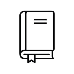 Poster - Book icon vector illustration of an open book with bookmark for reading and study