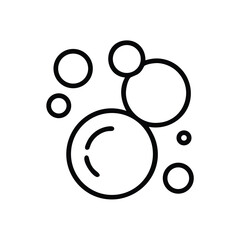 Poster - Outline bubbles vector illustration for soap bubble design element and background use