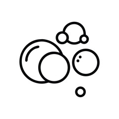 Poster - Bubbles illustration vector graphic design element for soap foam or water concept art