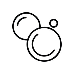 Poster - Floating soap bubbles vector icon illustration, hygiene and cleaning concept design element
