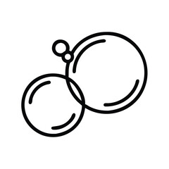 Poster - Vector illustration of soap bubbles transparent bubble floating bubbles design element