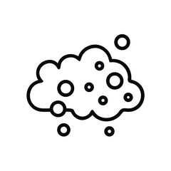 Poster - Illustration of soap foam with bubbles for cleaning and hygiene product concept art