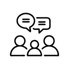 Poster - Communication meeting dialogue bubble speech discussion conversation people vector icon