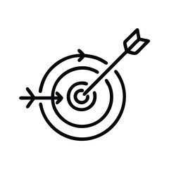 Poster - Target arrow bullseye aim success goal achievement strategy marketing business icon vector