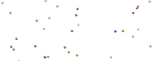 Poster - Starstruck Spectacle: 3D Illustration Transports You to a Colorful Stars Shower