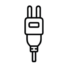 Poster - Electrical plug connector power cord cable appliance adapter vector illustration icon