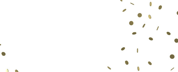 Poster - Golden Burst: Astonishing 3D Illustration of Bursting Gold Confetti