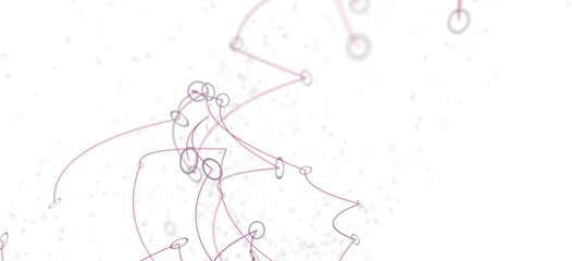 Poster - Modern abstract background with pink lines, dots, and a white background. Perfect for websites, presentations, and more.