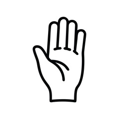 Poster - Human hand outline drawing vector illustration for medical and healthcare concept art