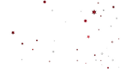 Poster - Festive background with red and silver stars. Perfect for holidays, celebrations, and more.