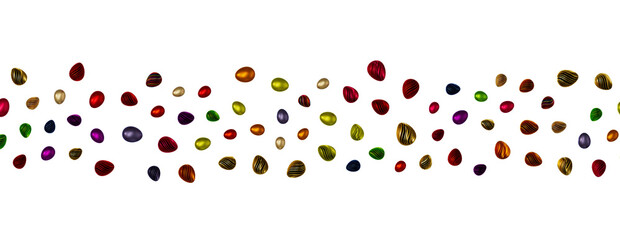 Poster - Colorful handmade easter eggs isolated