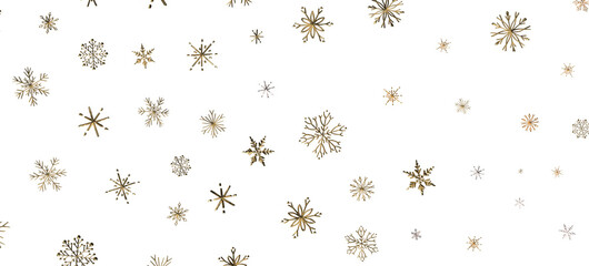 Poster - Snowflakes and bokeh lights on the blue Merry Christmas background. 3D render