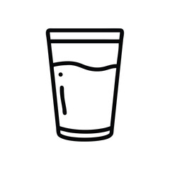 Poster - Glass of water vector icon illustration, drink water for health and wellness, hydration concept design