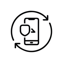 Poster - Mobile security update and protection service for smartphone device and data privacy and safety online app