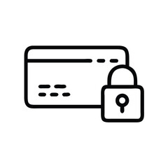 Poster - Secure credit card payment method icon for online banking and financial transaction safety and protection design